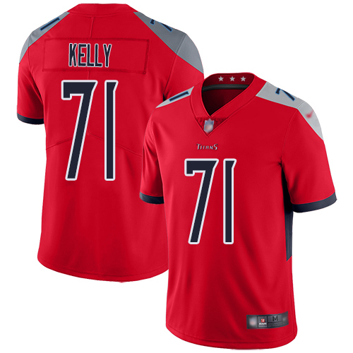 Tennessee Titans Limited Red Men Dennis Kelly Jersey NFL Football 71 Inverted Legend
